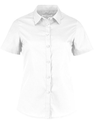 K-KK241-Womens Tailored Fit Poplin Shirt Short Sleeve